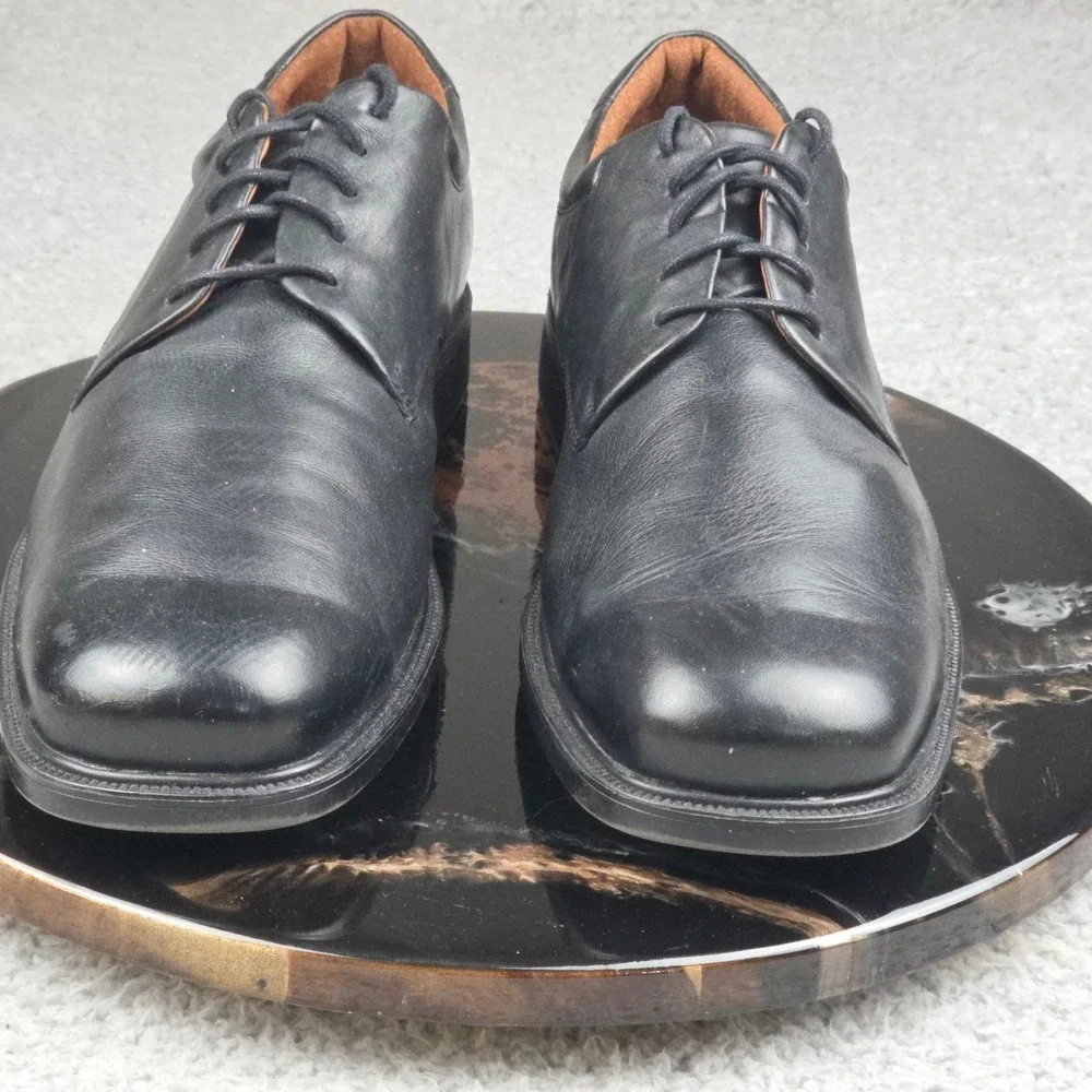 Rockport Mens Leather Black‎ Oxford Dress Shoes Lace Up Size 13M